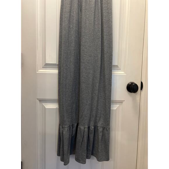 Mossimo Supply Co Women’s Scoop Neck Ruffle Hem Sleeveless Maxi Dress Sz M Gray‎ - Picture 4 of 6